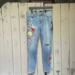 Floral Hudson Skinny Jeans